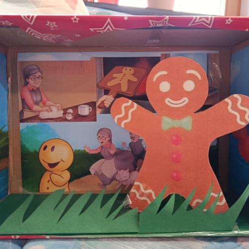 Selbstgestaltetes Adventürchen mit dem "Lebkuchenmann"