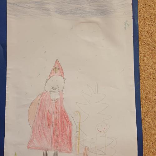 Nikolauszeichnung eines Schülers