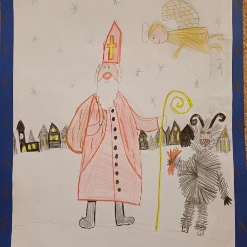 Nikolauszeichnung eines Schülers